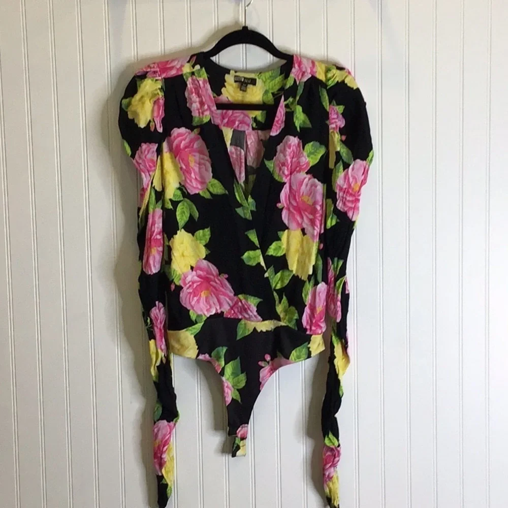 Afrm | Danna Surplice Bodysuit Anthropologie Floral Various Sizes Available - Picture 7 of 10